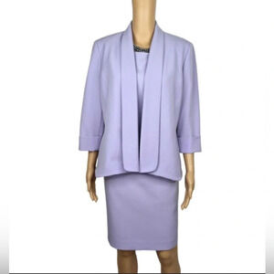 Evan Piccone 3/4 Sleeve Winged Collar Suit Jacket & Sheath Dress NWT Size 18